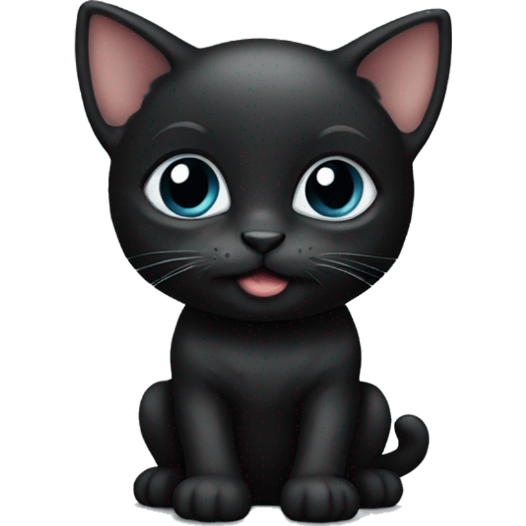 cute black kitten emoji