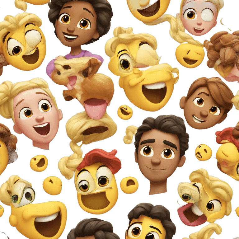 Caras estilo Disney Pixar de mercería emoji