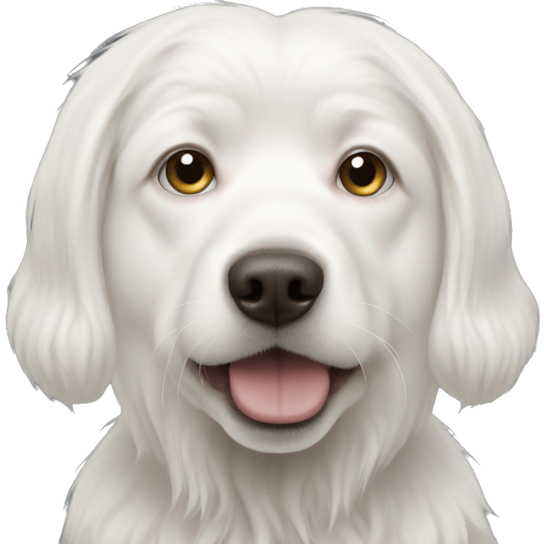 White albino dog emoji