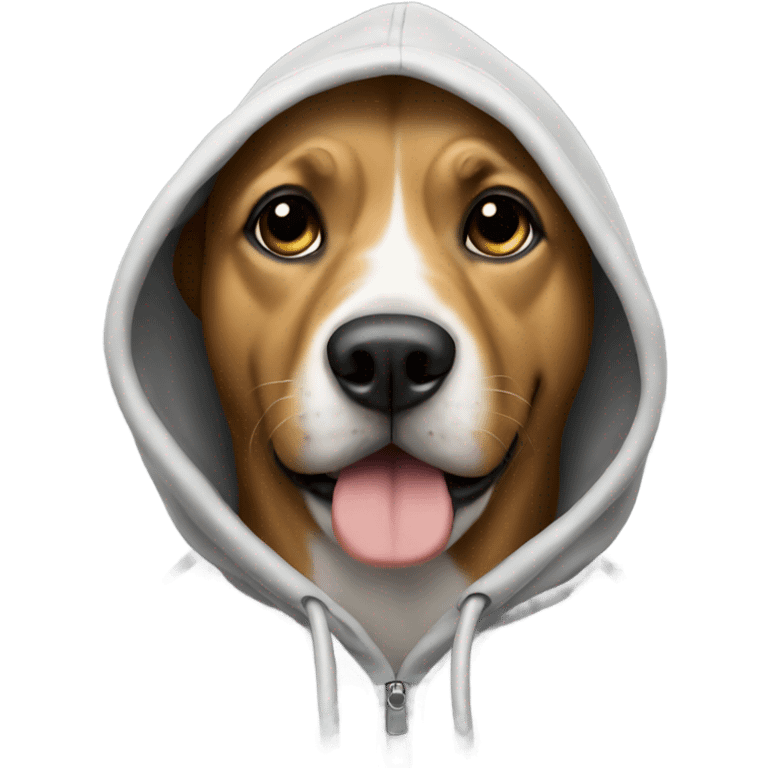 Dog wearing a hoodie emoji