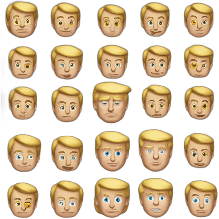 Macron qui frappe Donald Trump emoji