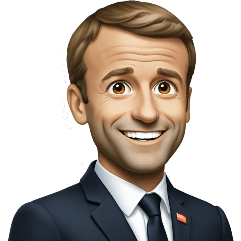 Emmanuel Macron smilling  emoji