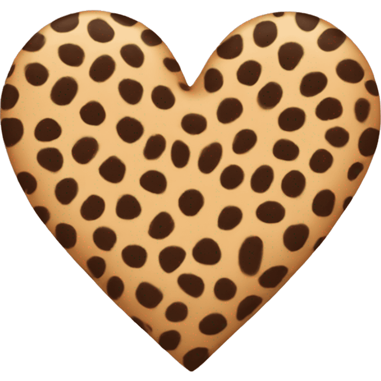 Cheetah print heart emoji