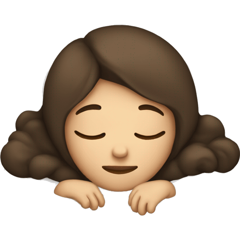 Brunette girl sleeping emoji