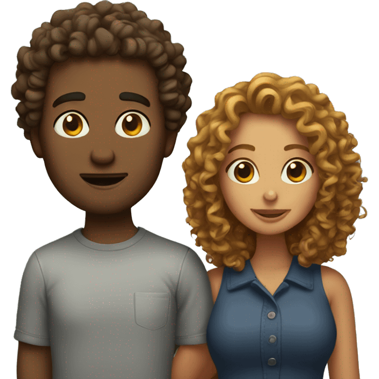 curly couple  emoji