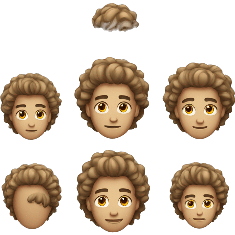 Male with long curly hair emoji