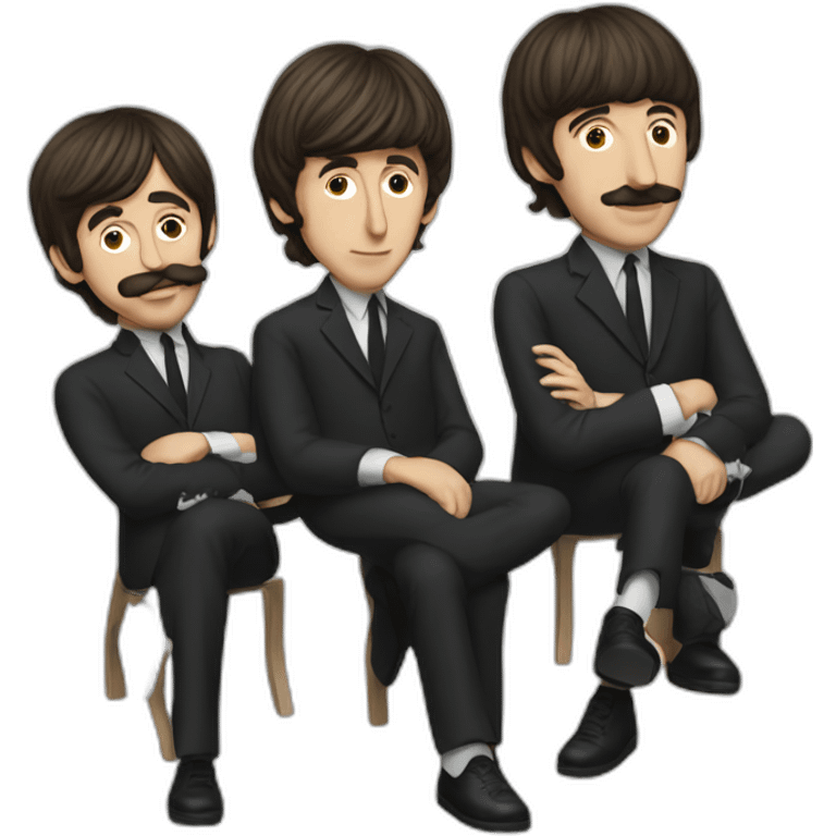 the Beatles four guys emoji