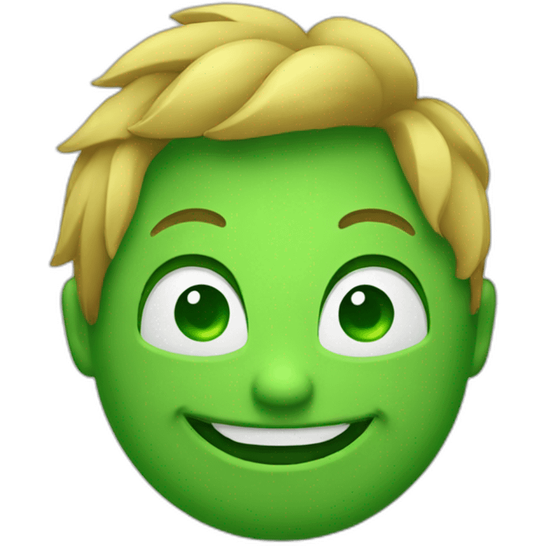 green smiled emojy emoji