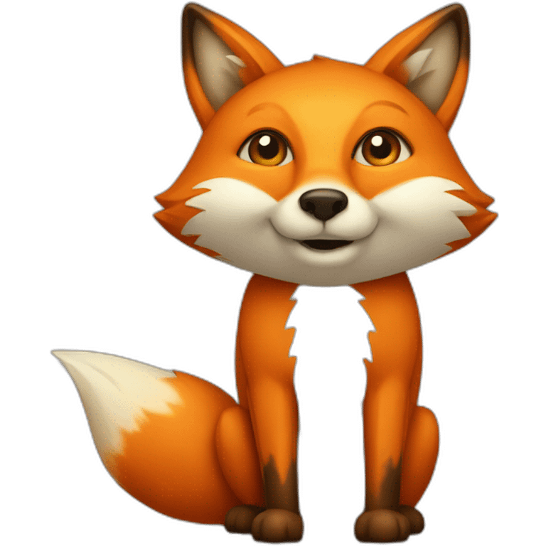 fox with a pencil emoji