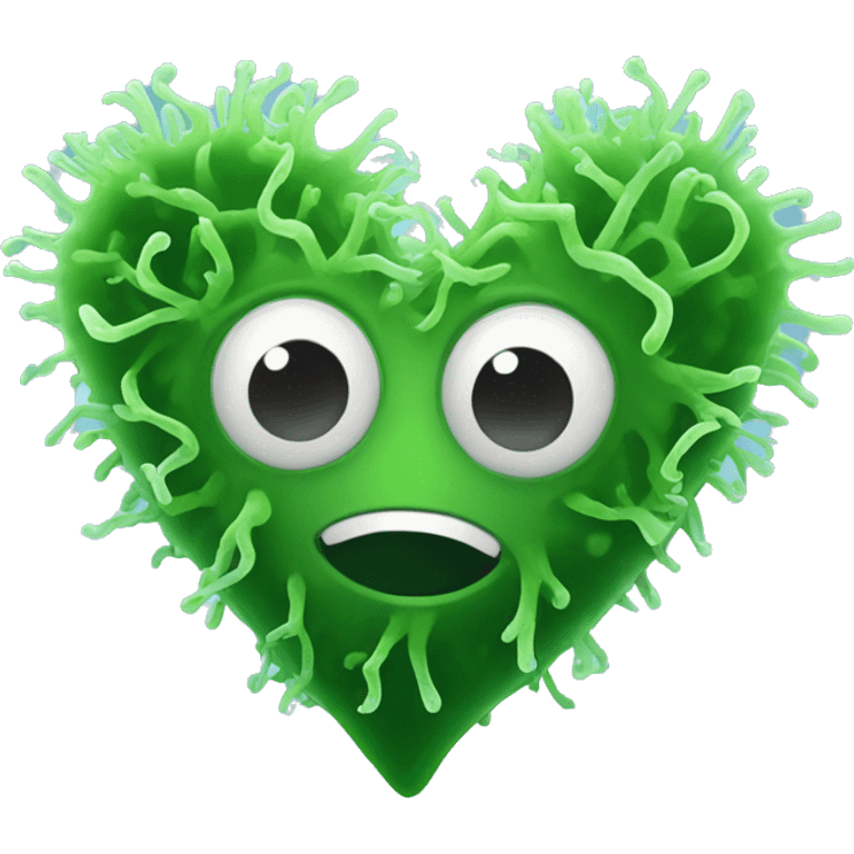 cute heart from long sea algae emoji