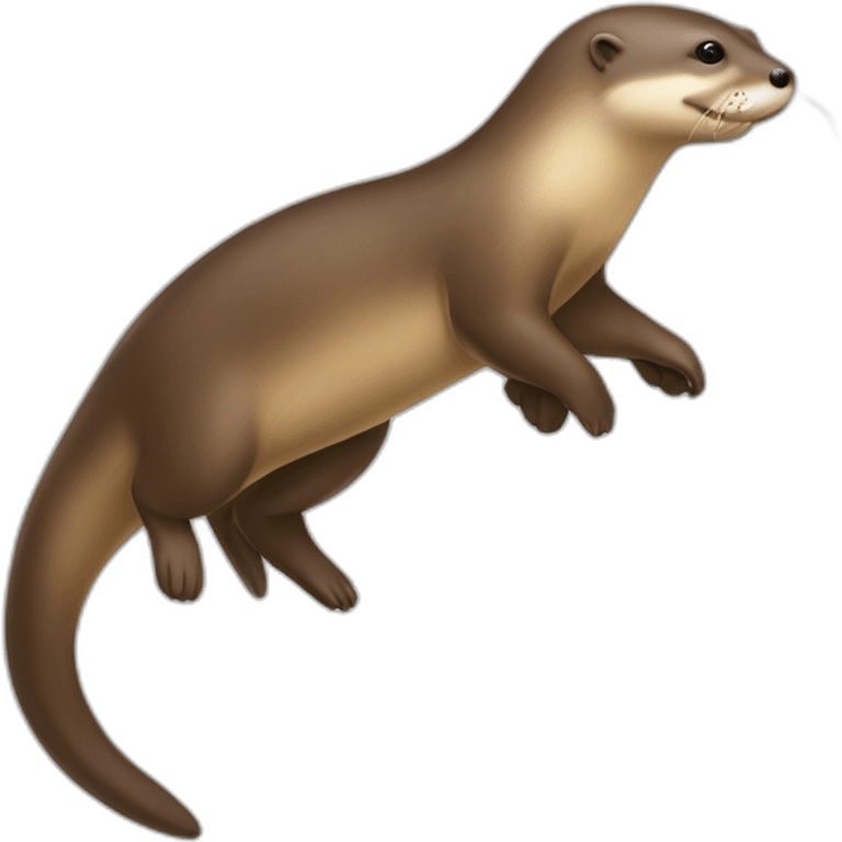 Loutre sur un cheval qui saute emoji