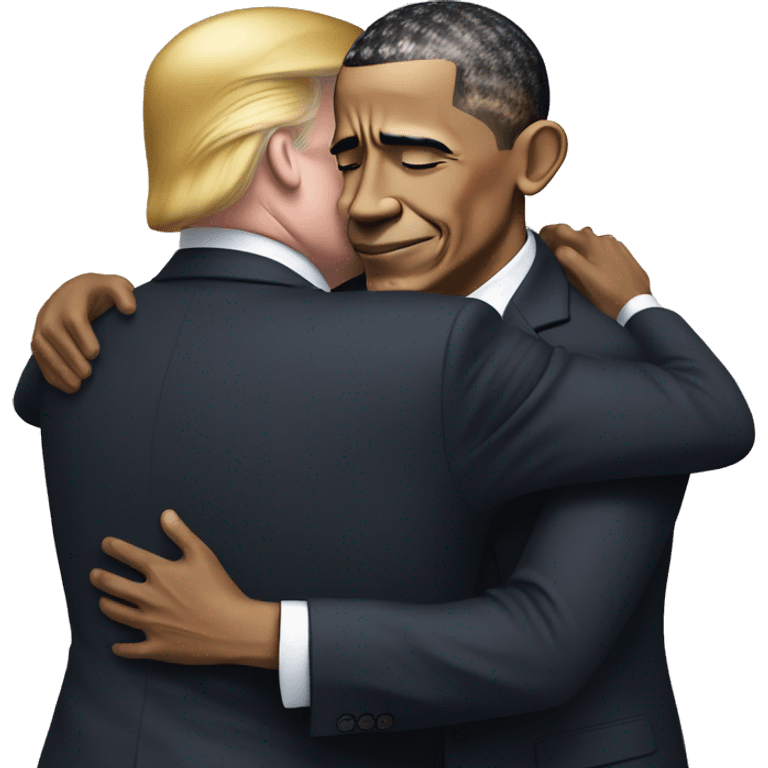 Obama hugging trump  emoji