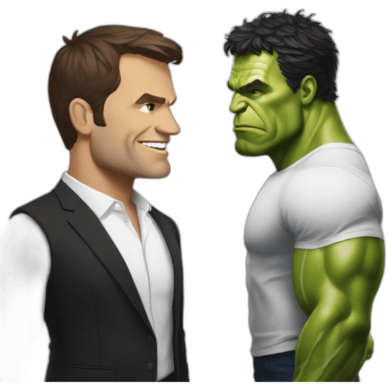 Macron and Hulk emoji