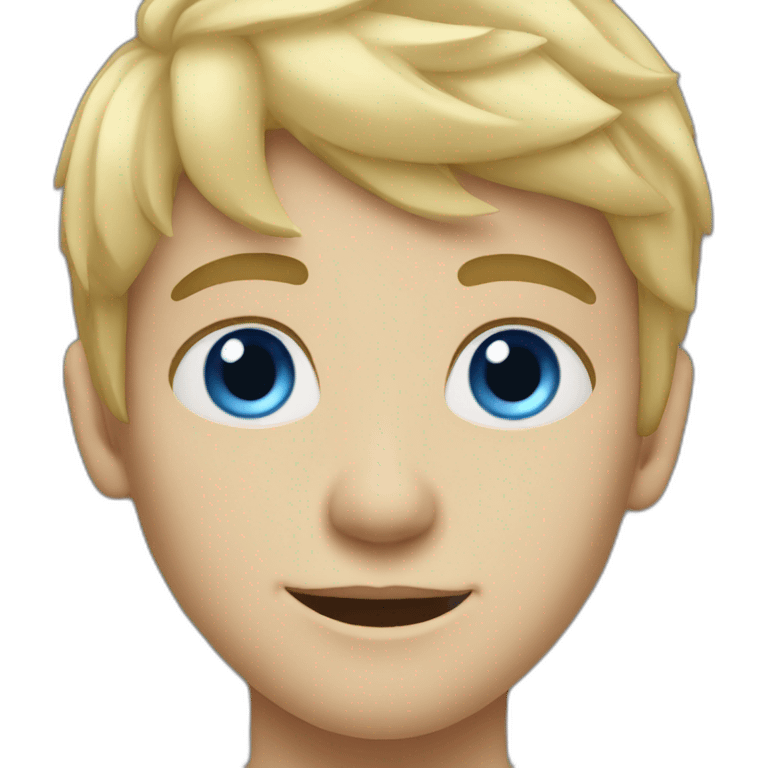 blue eyes blonde boy emoji