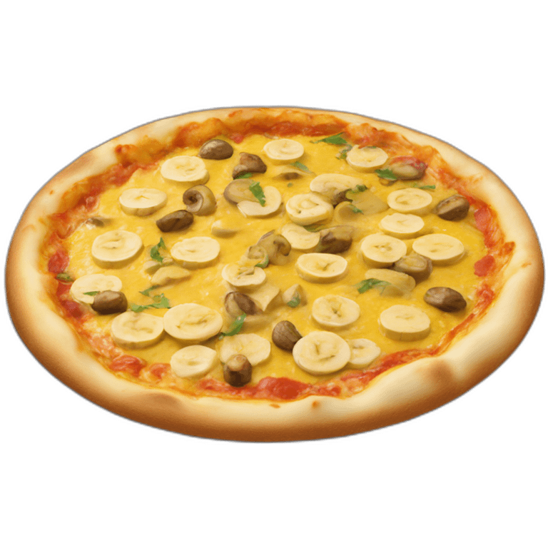 Swedish pizza with curry and bananas  emoji