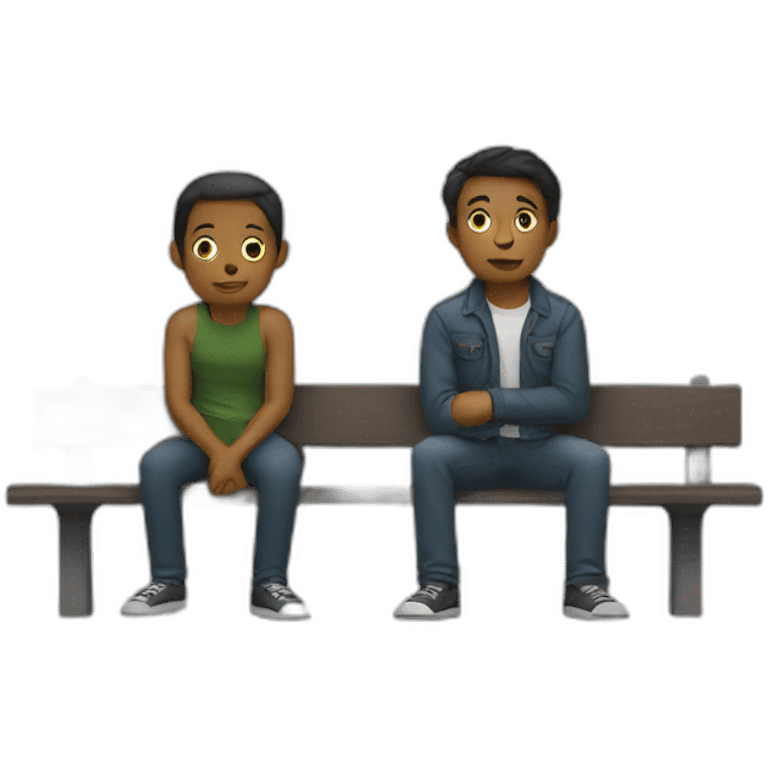 two strangers waiting emoji