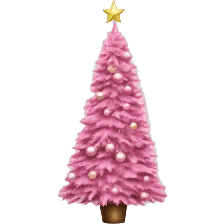 christmas tree pink emoji