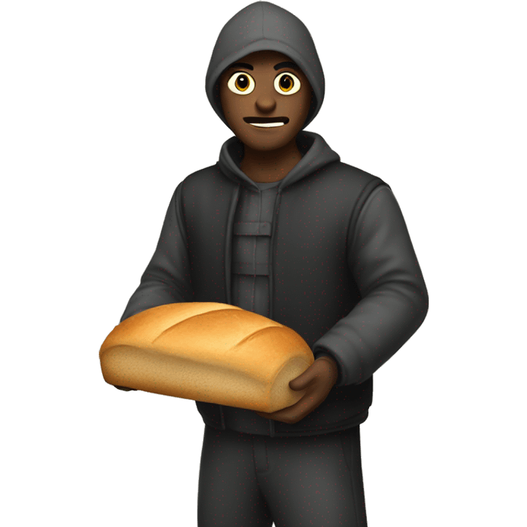 a thief with bread emoji