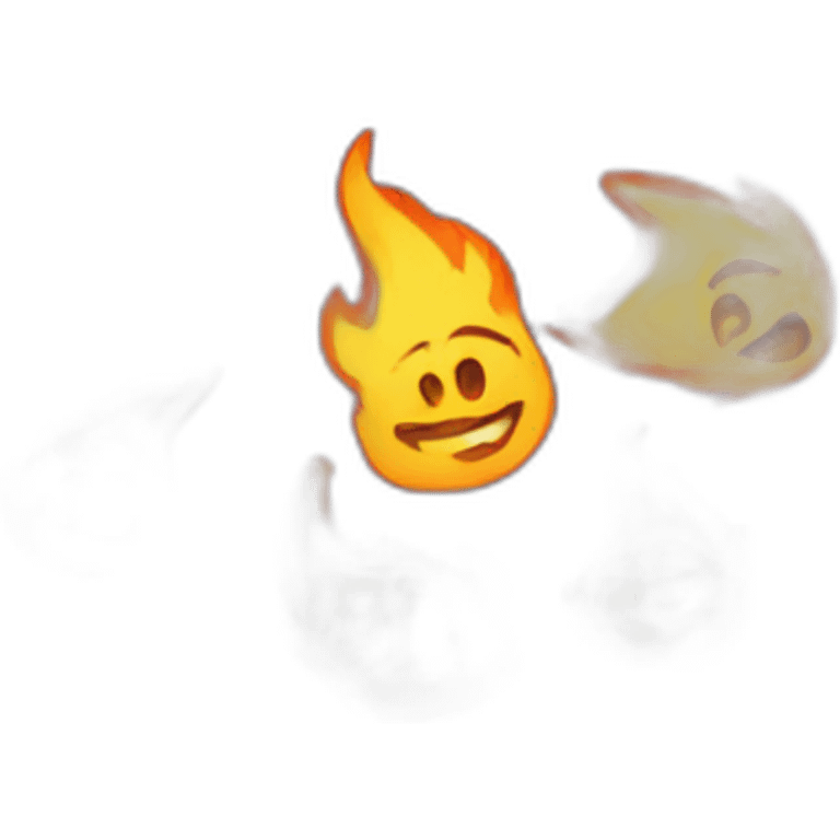 fire with eyes and smile emoji