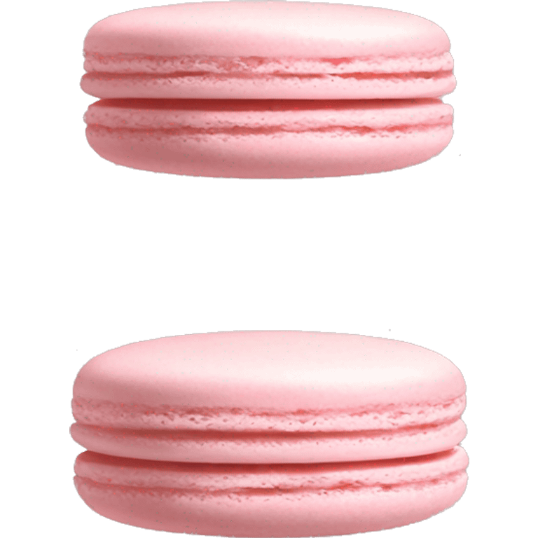 Realistic light pink macaron isolated emoji