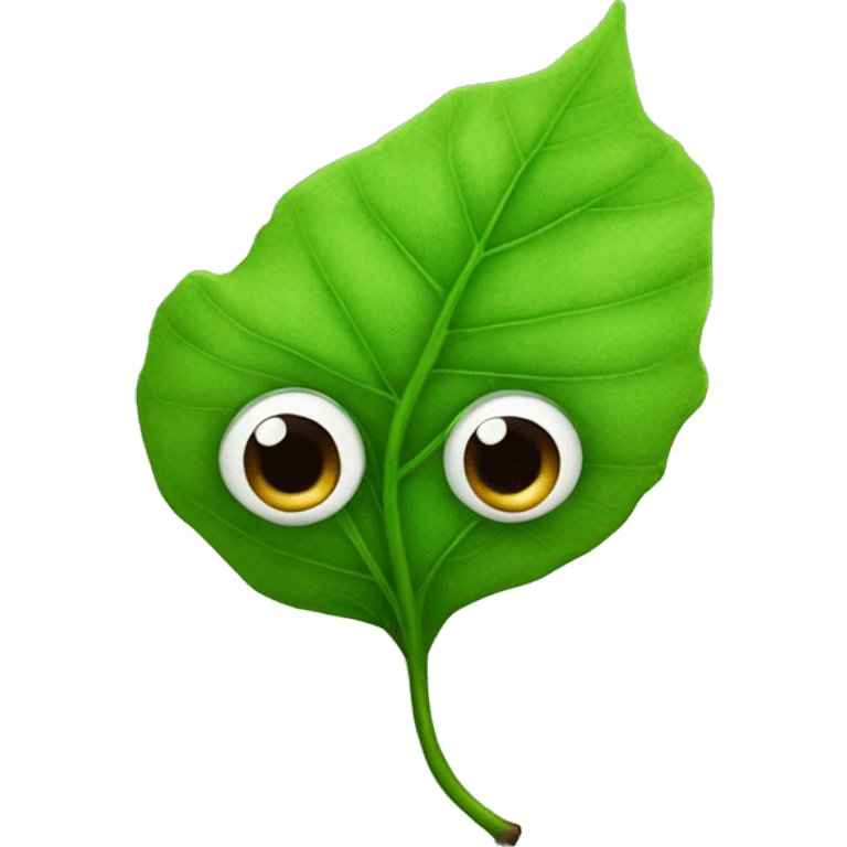 Leaf with eyes emoji