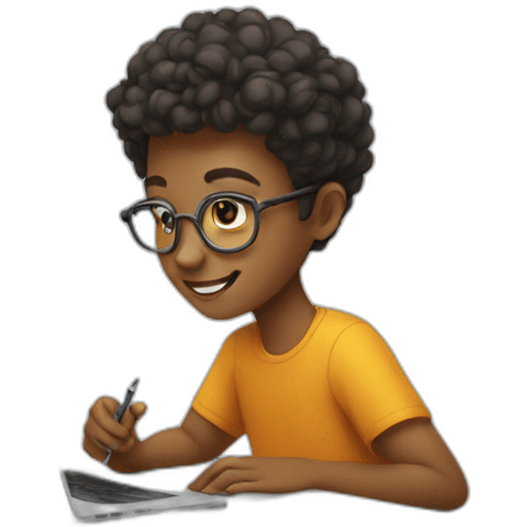 young Illustrator working in ad agency with a good hai emoji