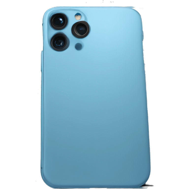 Un iPhone 15 Pro Max bleu realiste emoji