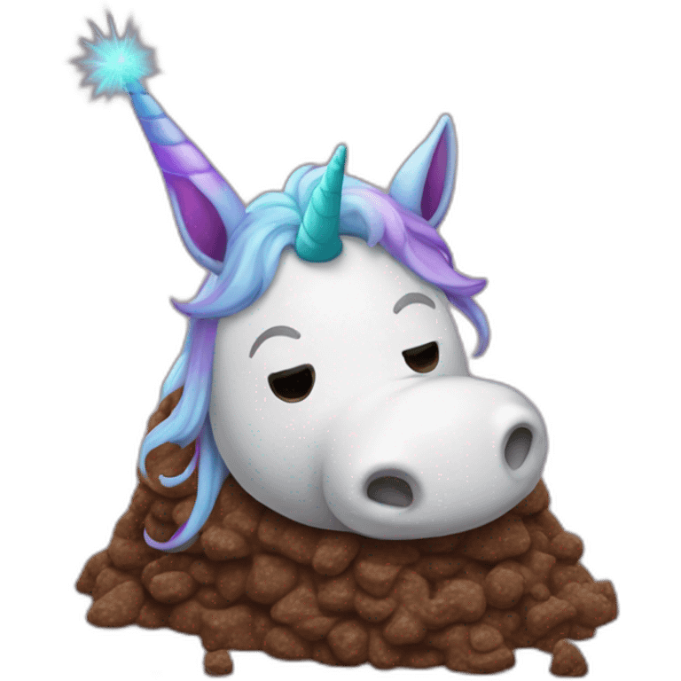 licorne on poop emoji