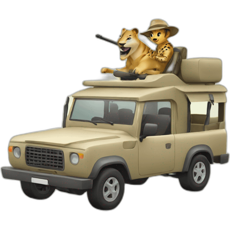 safari driving car emoji