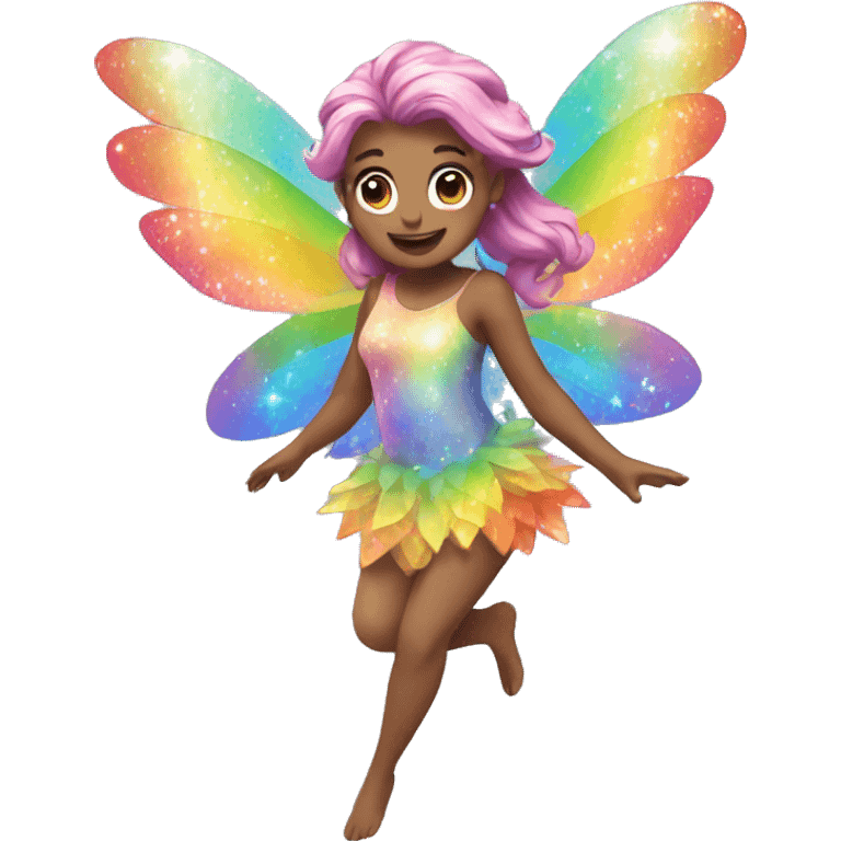 rainbow fairy flying sparkle  emoji