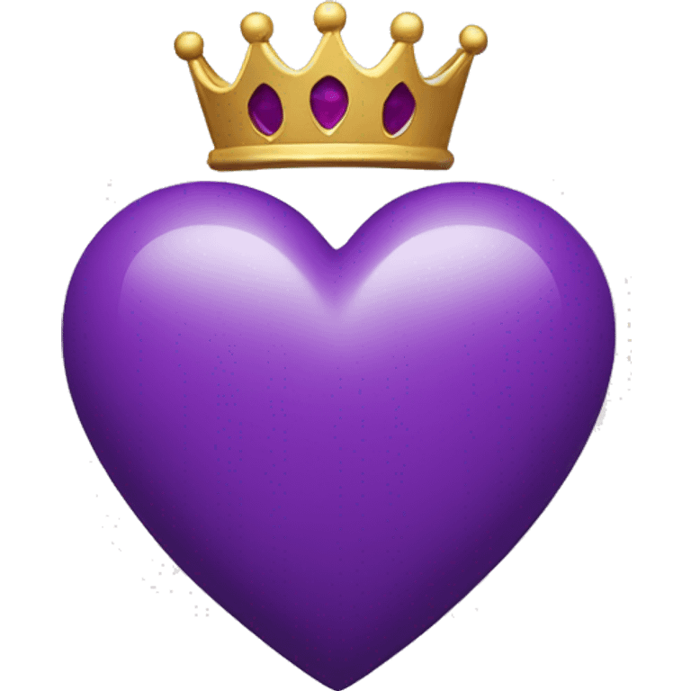 purple heart with crown emoji