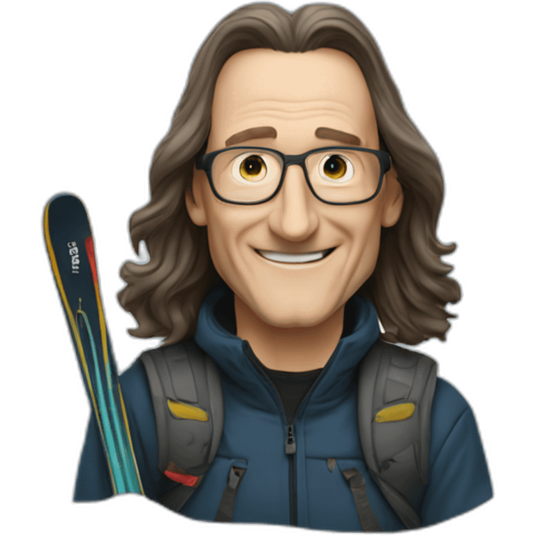 Geddy Lee skiing emoji