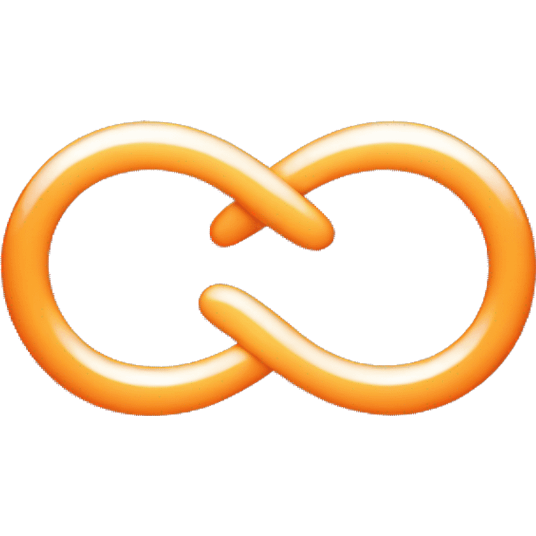 infinity symbol in orange emoji