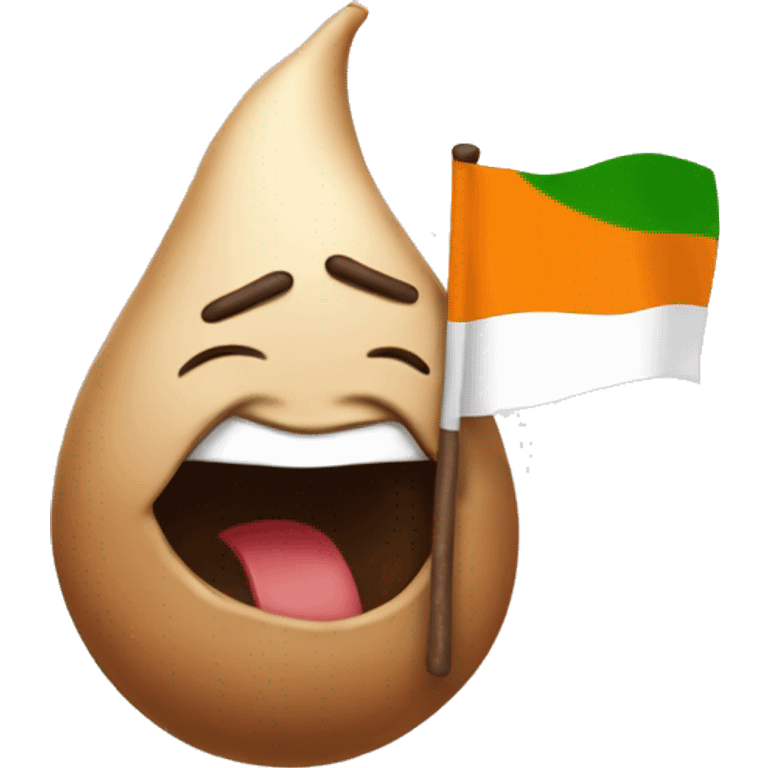 poop emoji with indian flag emoji