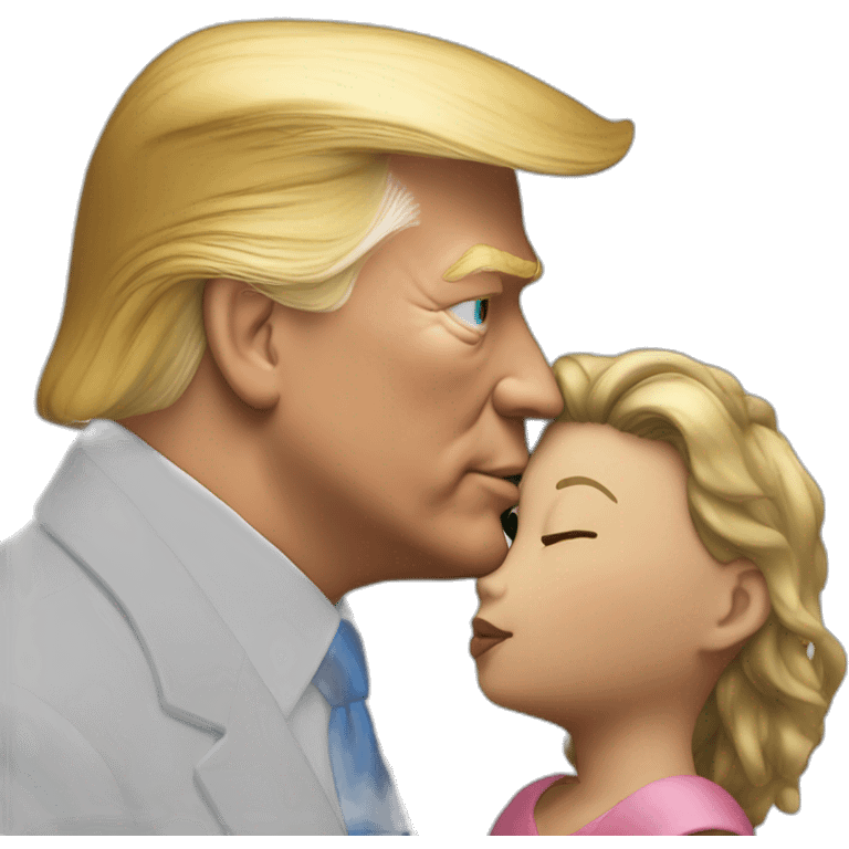 trump kissing his daughter, positivity, inclusiveness emoji