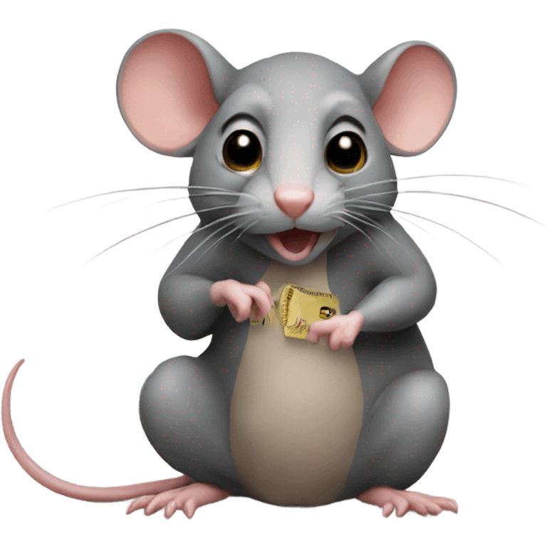 A rat with the inscription "Alinght" emoji