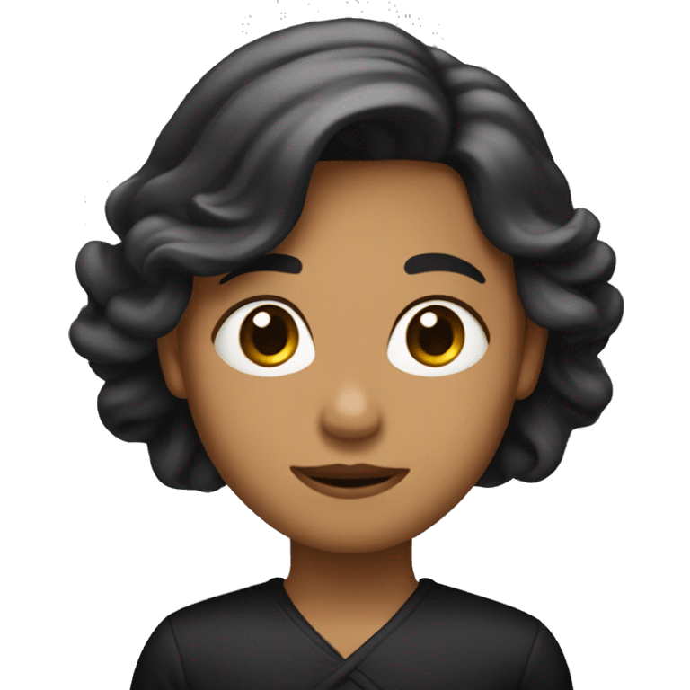 Han un emoji de una mujer con el pelo izado negro besando a un niño rubio emoji