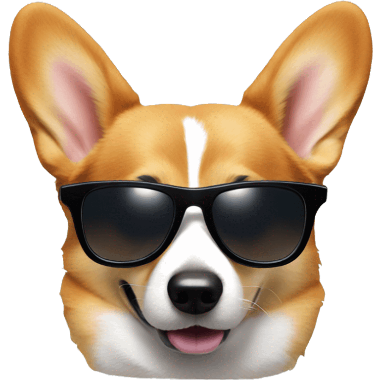 Corgi in sunglasses emoji