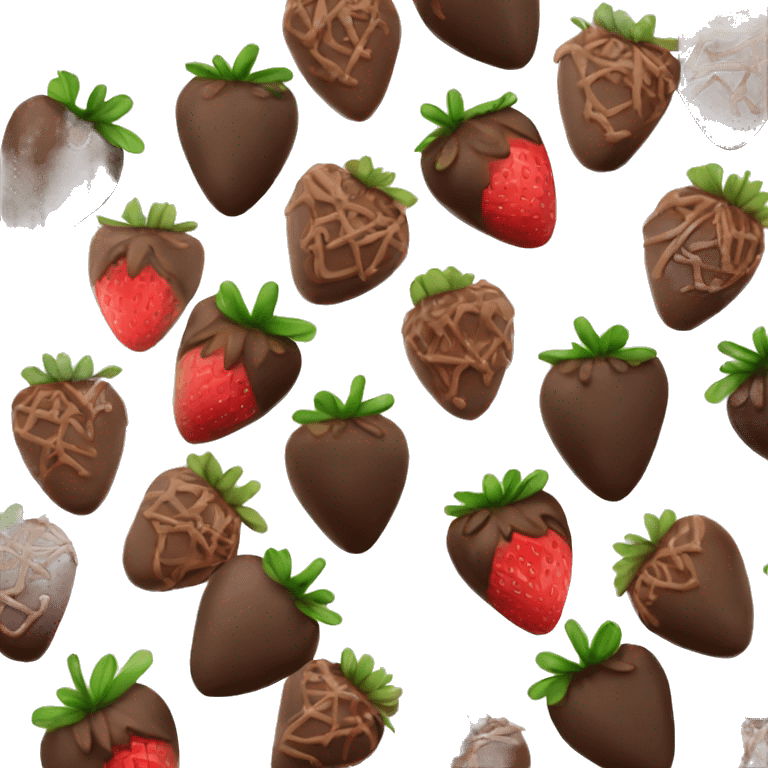 Chocolate covered strawberries  emoji