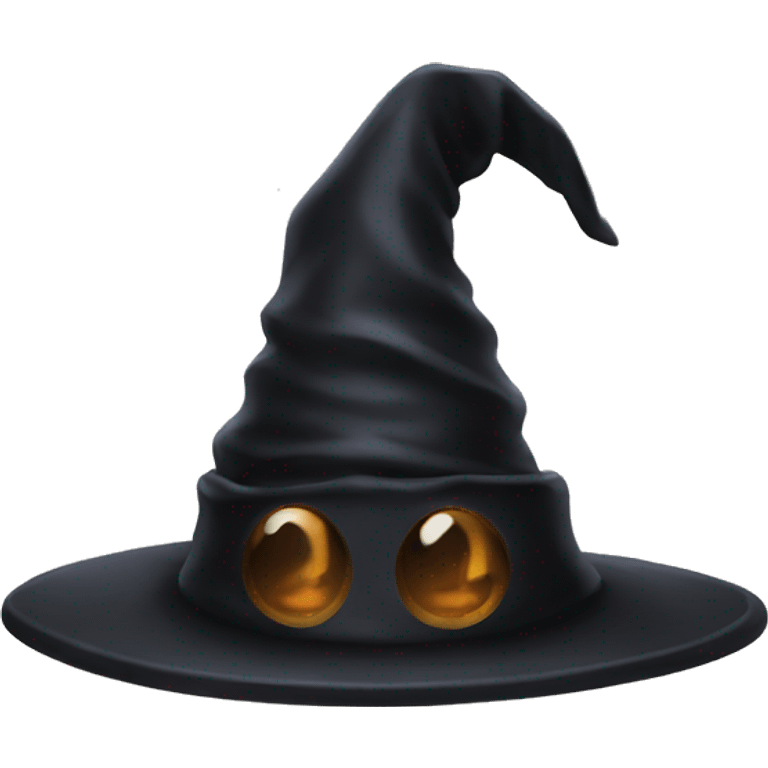 a black witch hat emoji