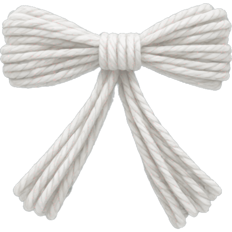 Thin white string in a bow emoji