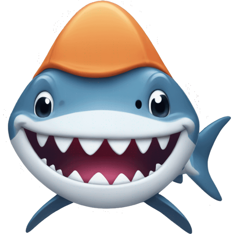 Happy shark emoji