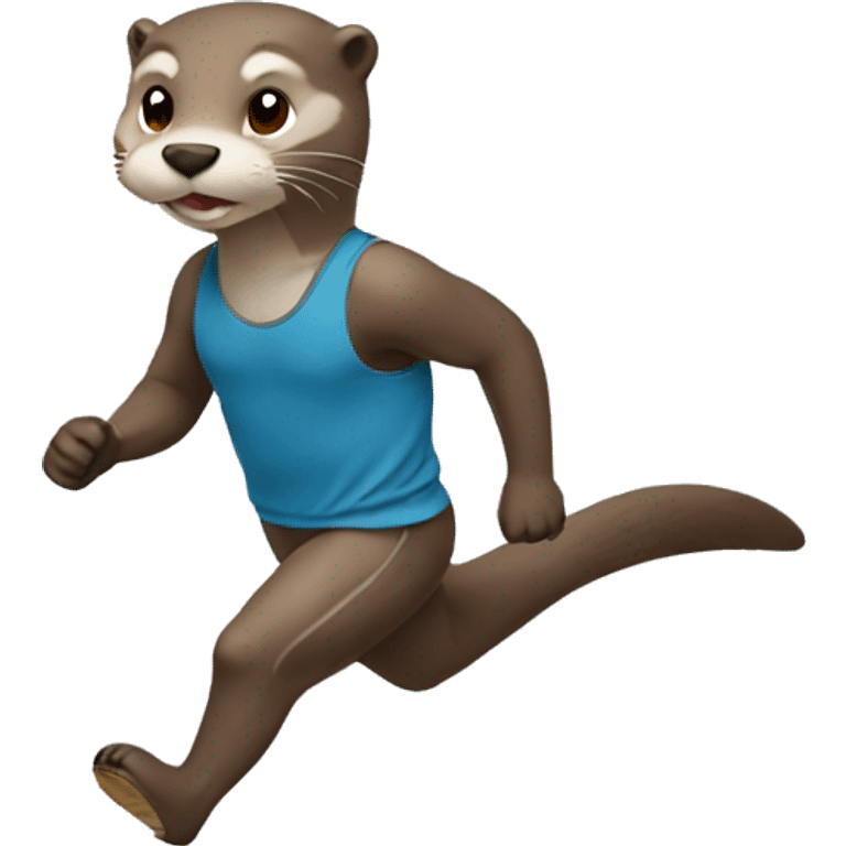 Otter with running outfit  emoji