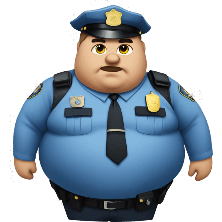 fat man as cop emoji