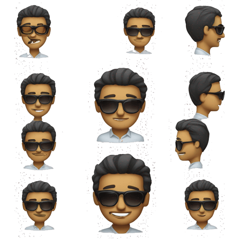 Chico con gafas trigeño emoji