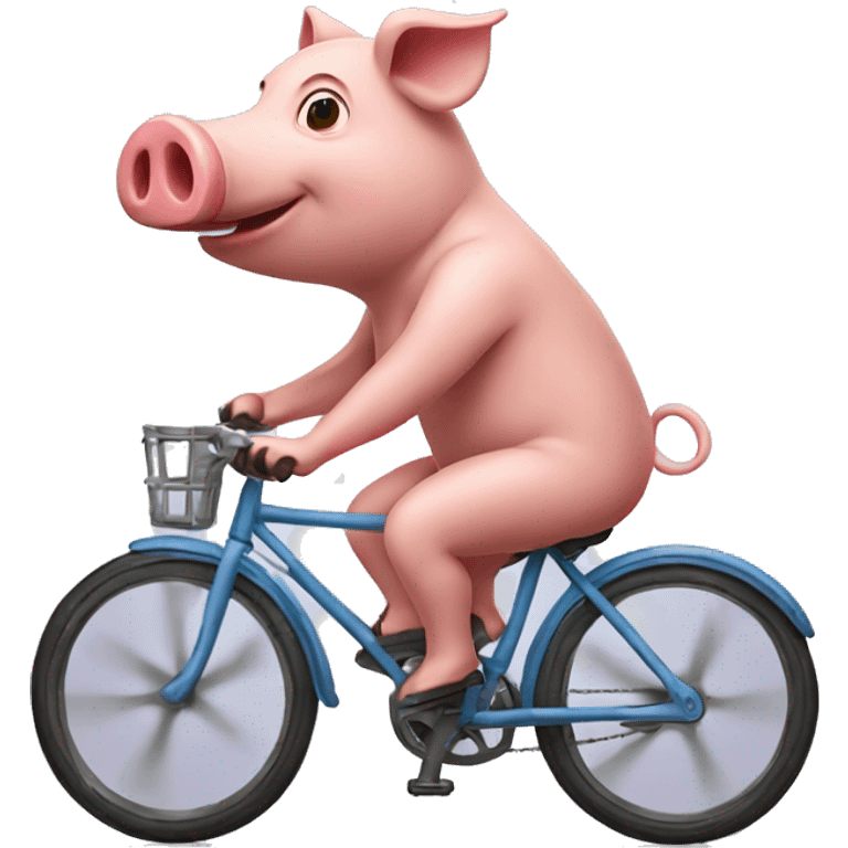 Pig riding bike emoji