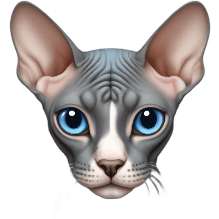 canadian sphynx with blue eyes emoji