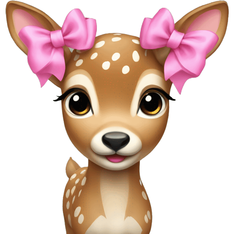 Fawn with pink bow emoji