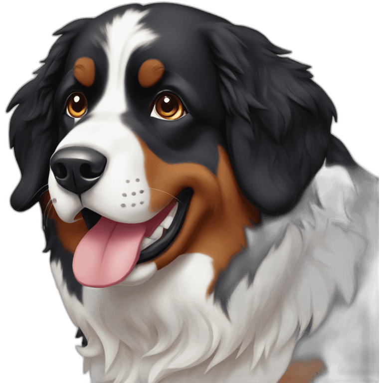 Bernese mountain dog baking emoji