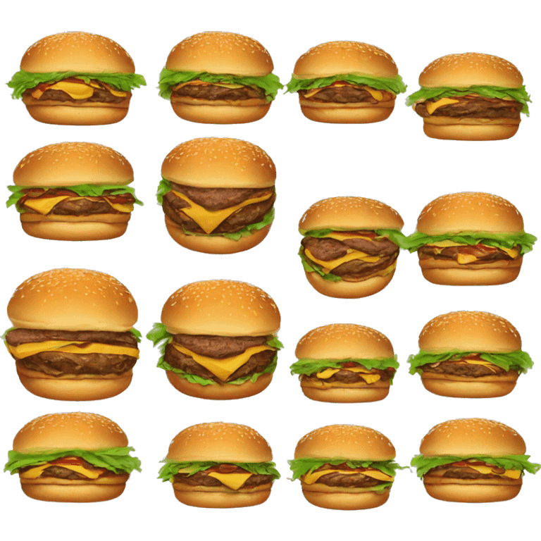 Burger in the 60s emoji